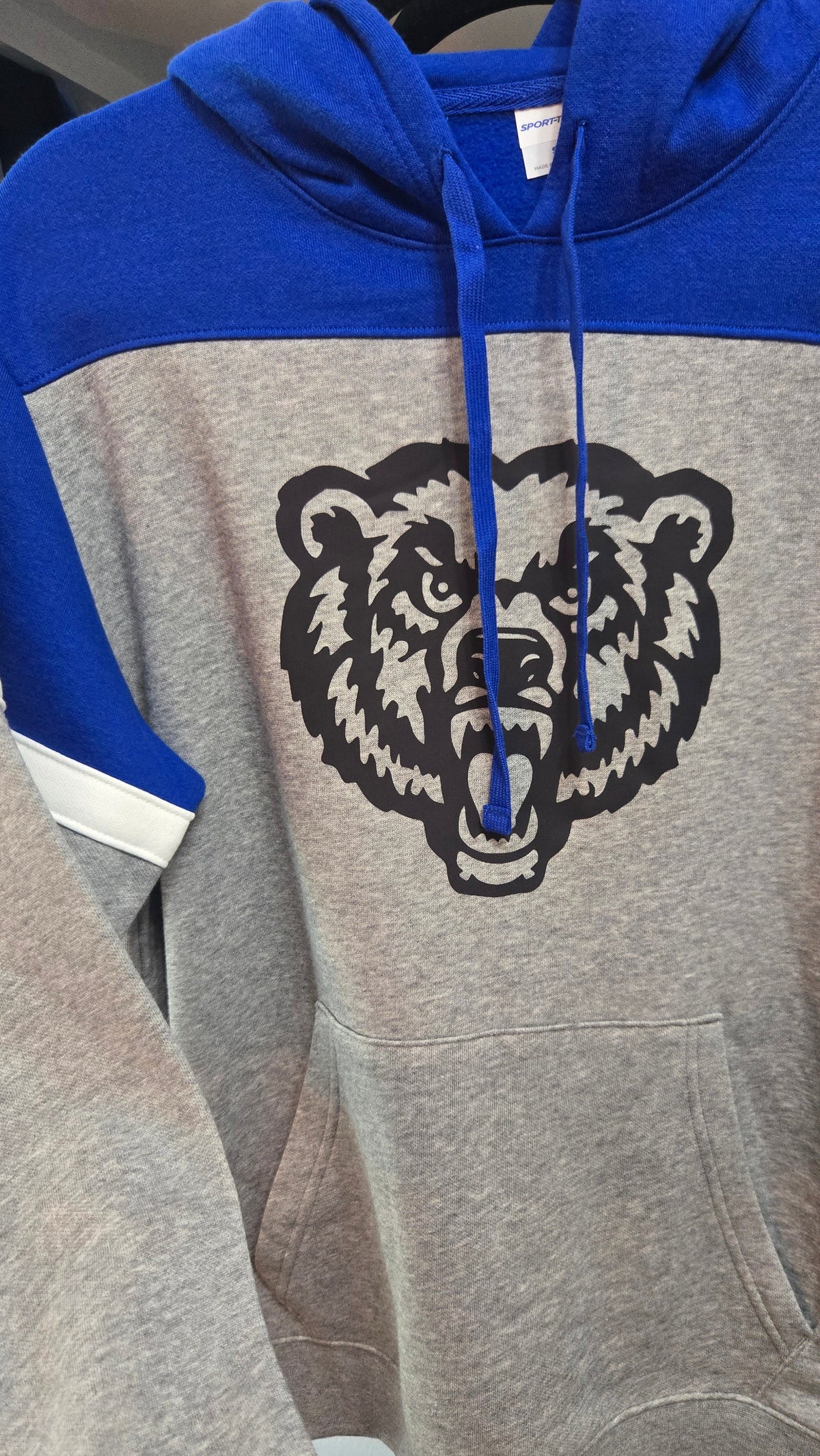 Danville Bears | Mascot | Adult Colorblock Hoodie | Sportstek | In Stock