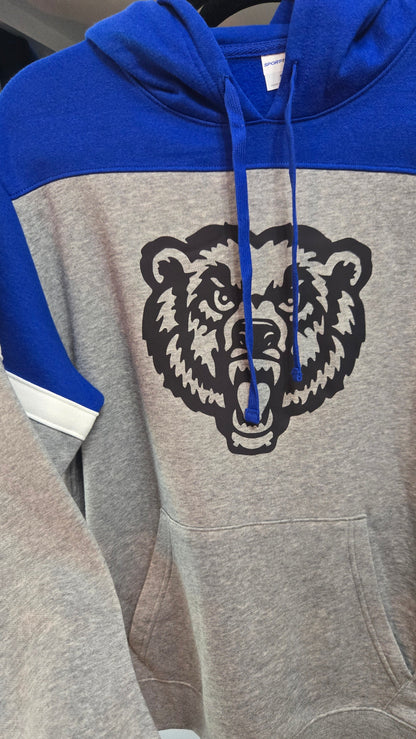 Danville Bears | Mascot | Adult Colorblock Hoodie | Sportstek | In Stock
