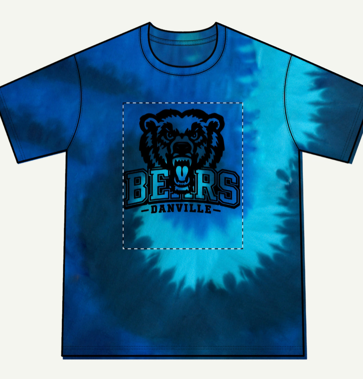 Danville Bears | YOUTH Spiral Tie-Dye Tee | Port & Company | IN STOCK