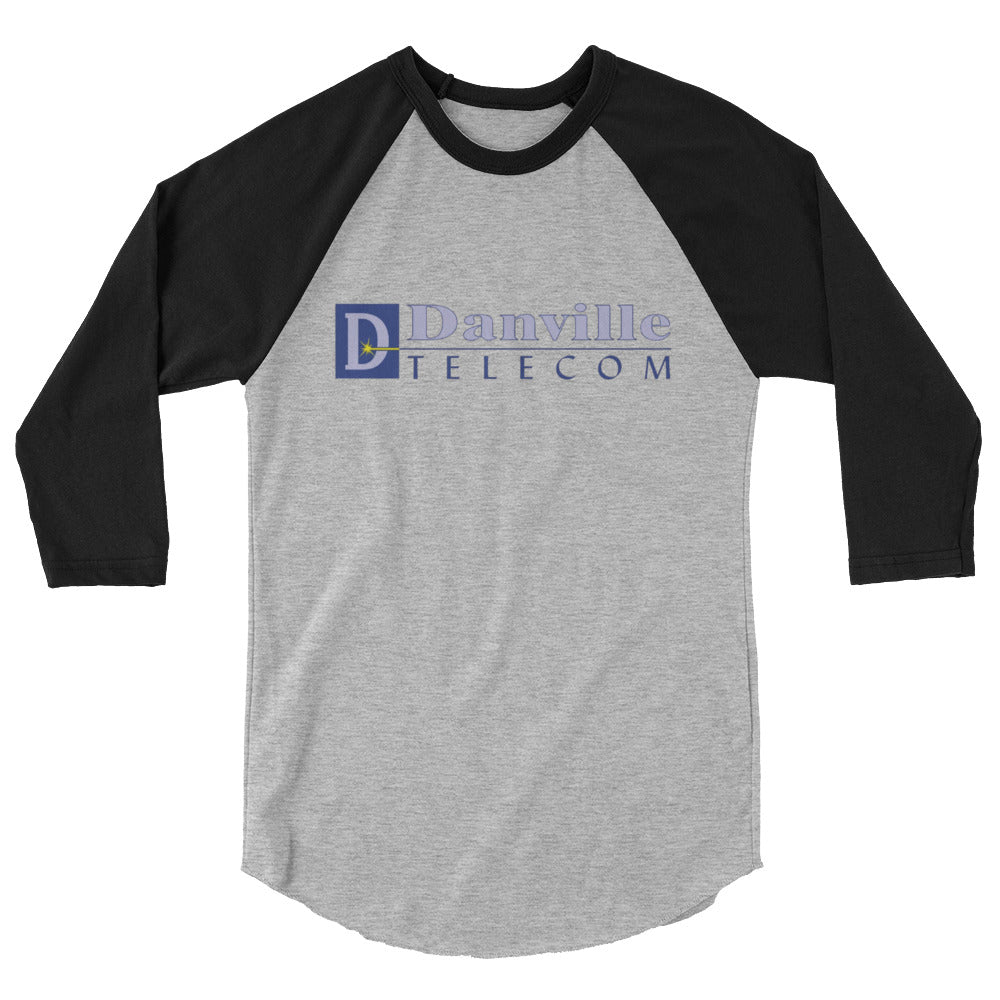 Danville Telecom 3/4 sleeve raglan shirt: Color Logo