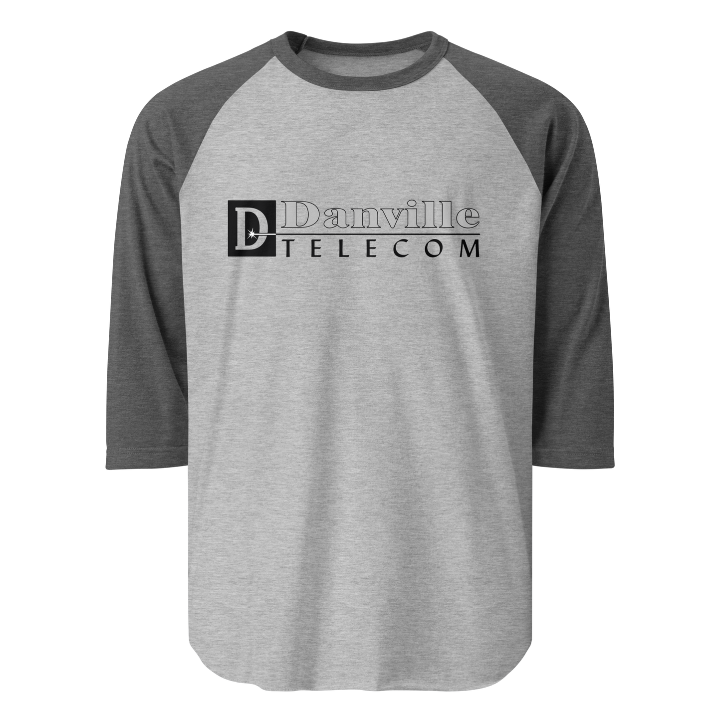 Danville Telecom 3/4 Sleeve Shirt: Black Logo