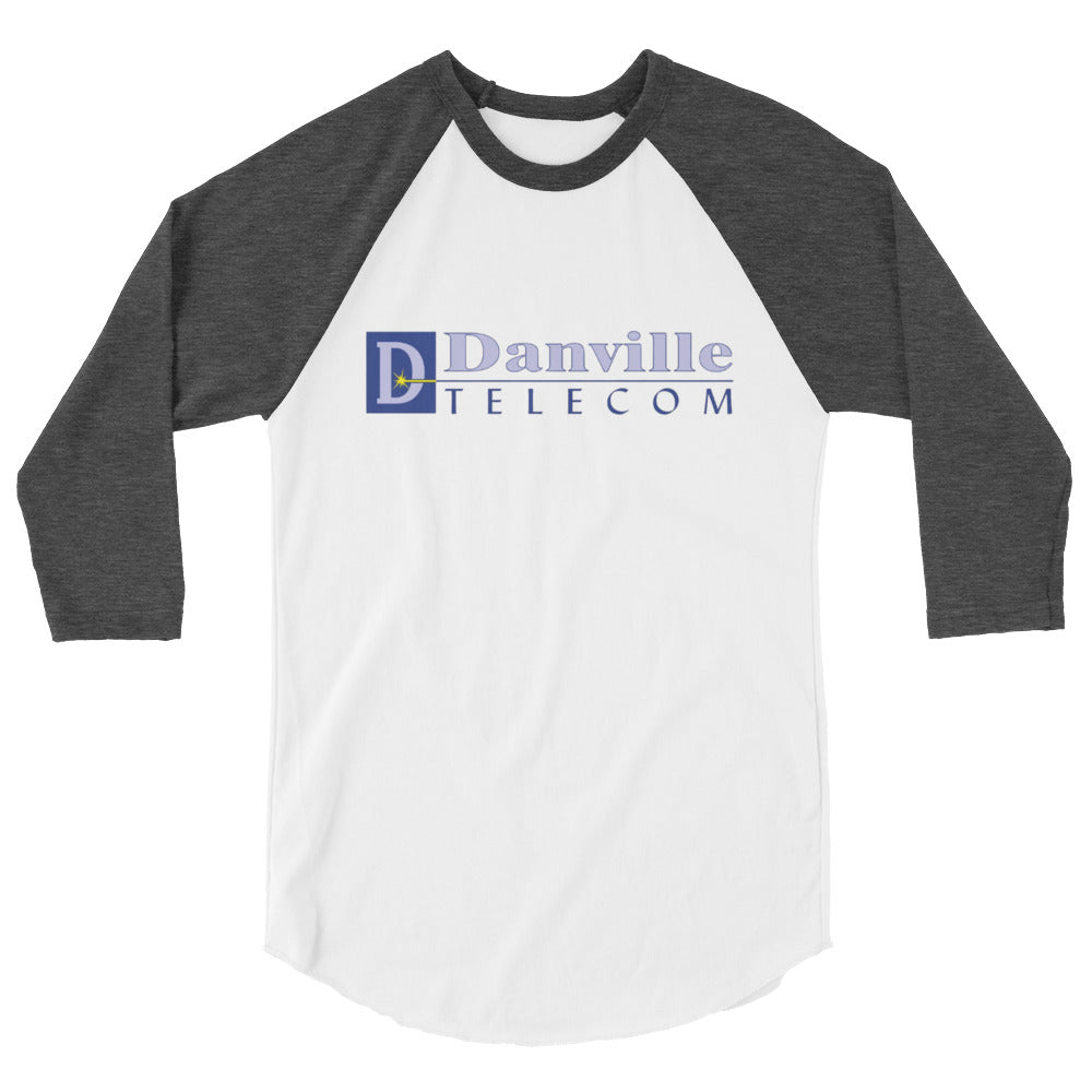 Danville Telecom 3/4 sleeve raglan shirt: Color Logo