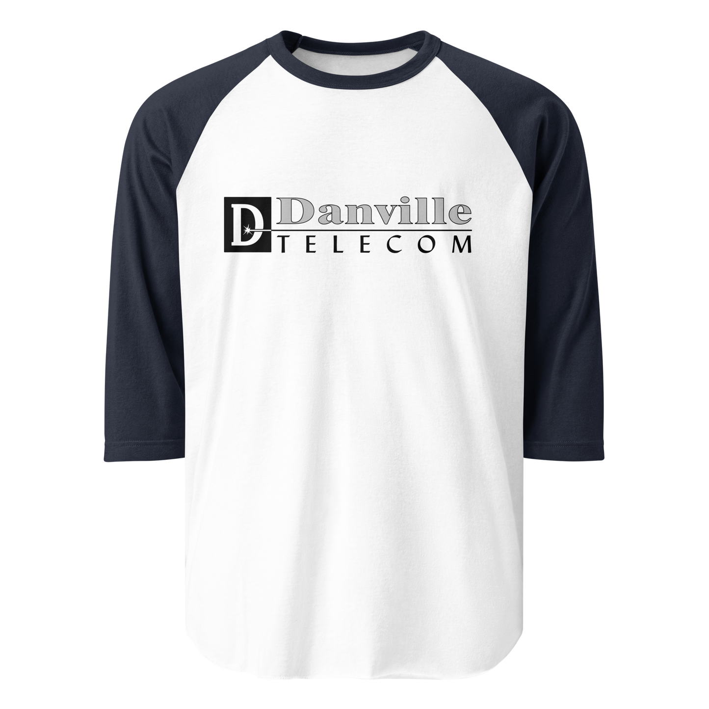 Danville Telecom 3/4 Sleeve Shirt: Black Logo