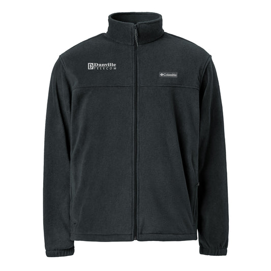 💡Danville Telecom Unisex Columbia Fleece Jacket: White Logo/Grey Spark