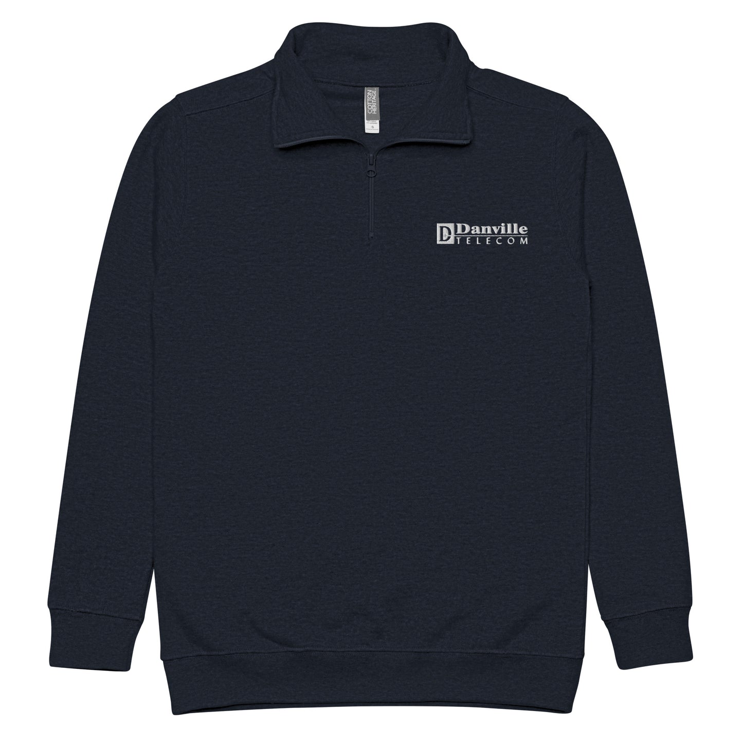 💡 Danville Telecom Unisex fleece pullover: White/Grey Spark